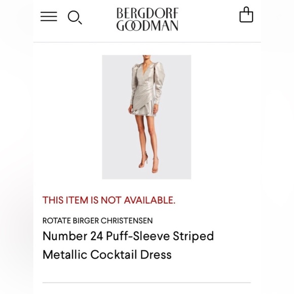 ROTATE Birger Christensen Metallic Wrap Dress - Picture 2 of 13